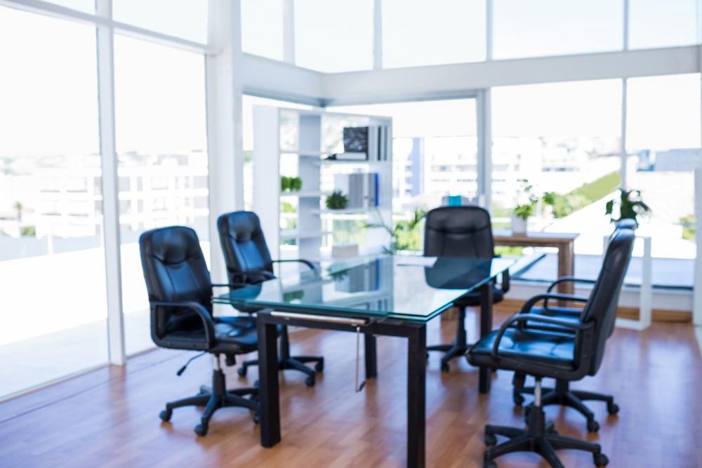Meeting room with back swivel chair in office Meeting room with back swivel chair in office